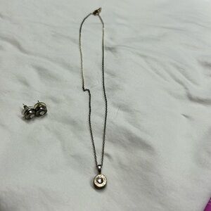 Necklace and earrings set Winchester 40 S&W sterling silver necklace